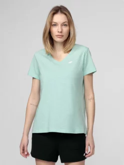 T-shirt regular gładki damski
